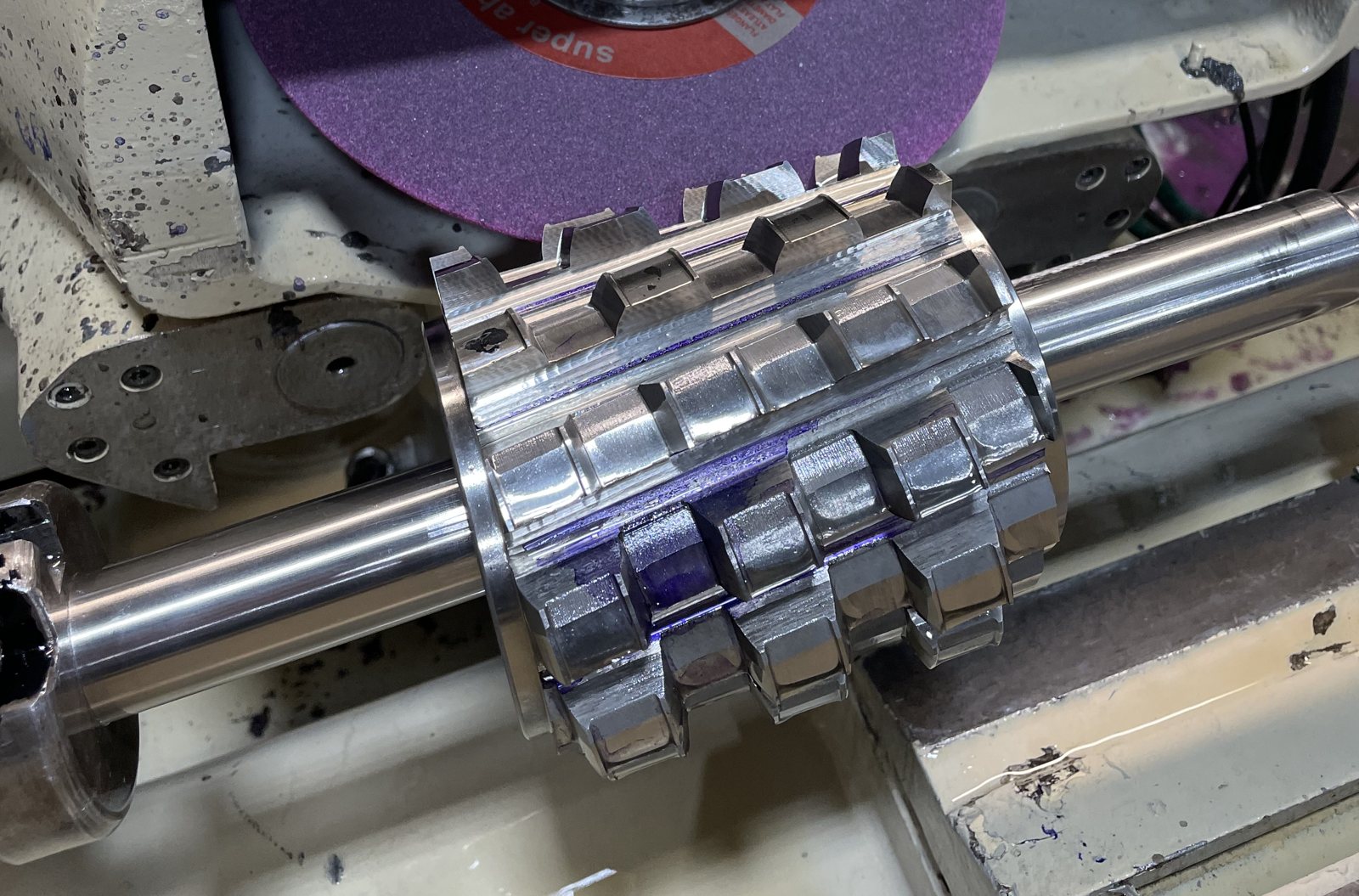 Gear hob being resharpened in Hudson, Ohio